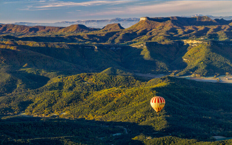 Vuelo en globo en Olot